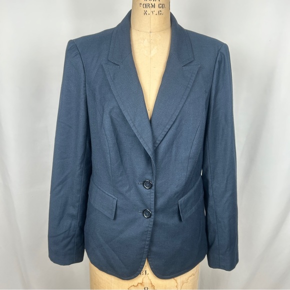 The Limited Classic Navy Blue Two Button Front Blazer Suit Jacket Size 12 - Picture 3 of 14